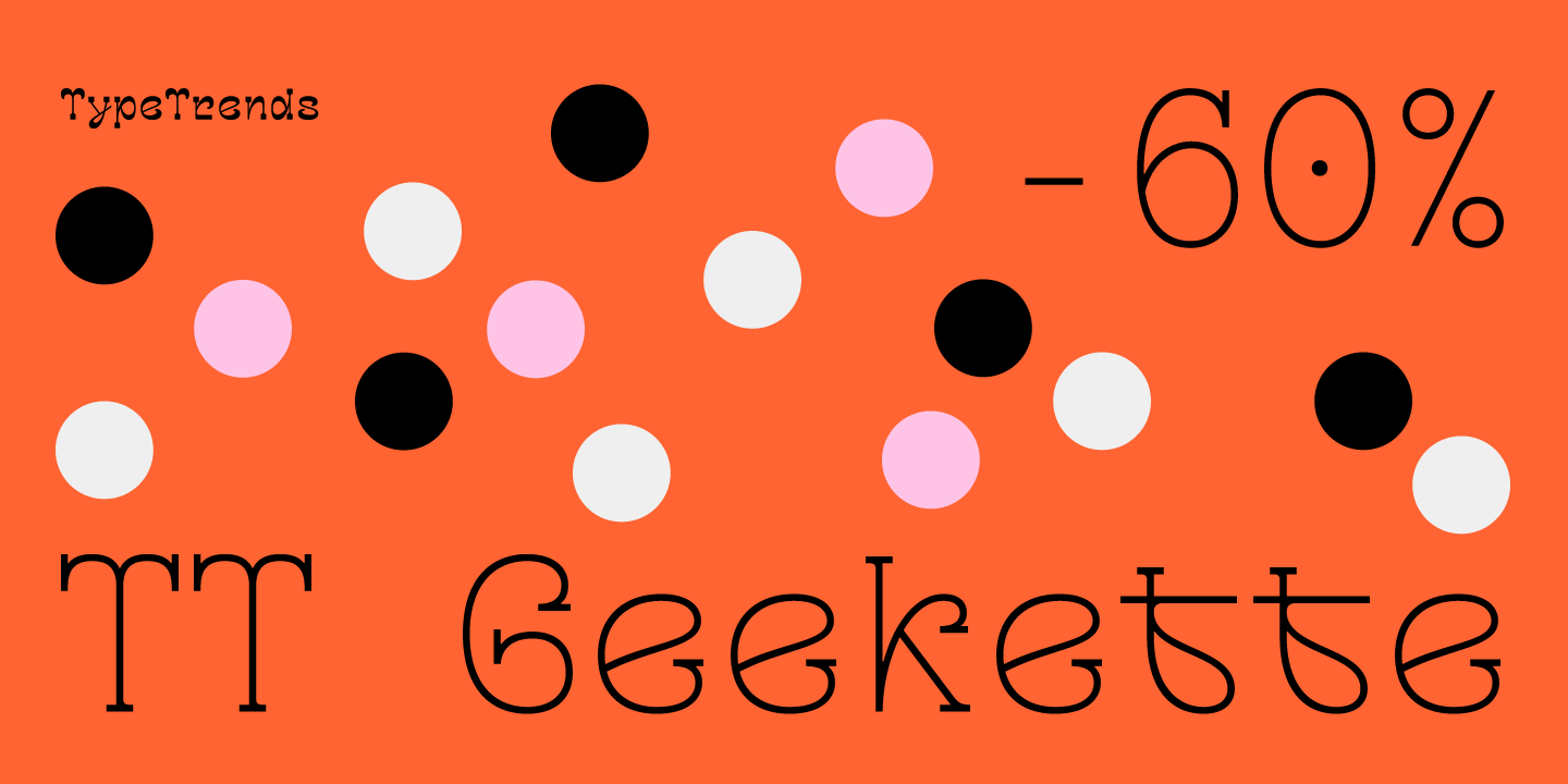 Пример шрифта TT Geekette Bones